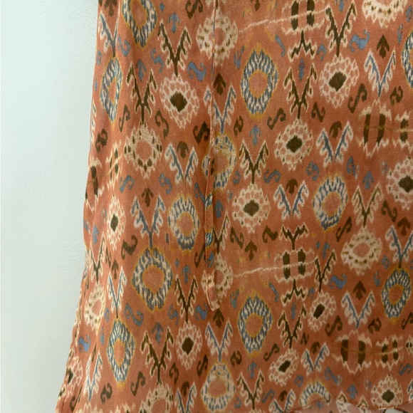 Ulla Johnson Elif Silk Ikat Boho Ruffle Blouse Peasant Top 2 Feminine Floral - Picture 4 of 6